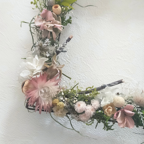 yu∞スクエアリース①∞26×21cm プリザーブドフラワー ohanabatake37