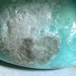 スモーキークォーツ共生✨【希望の石】アマゾナイト　原石　タンブル 3枚目の画像