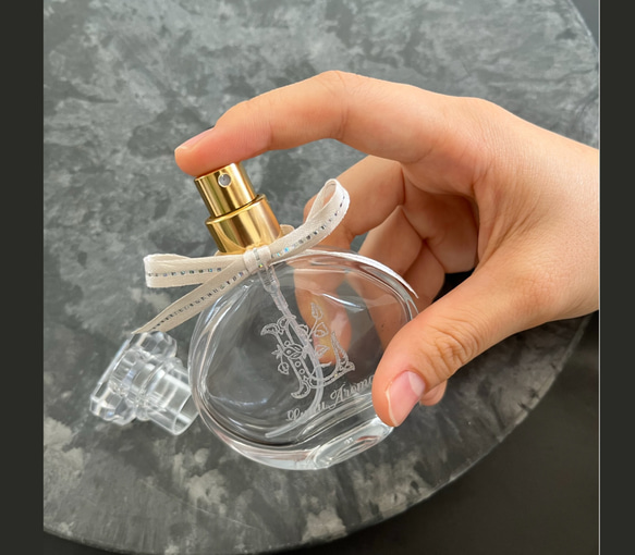 【名入れ】イニシャル香水ボトル・ガラスアトマイザー・アロマ 2枚目の画像