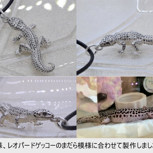レオパードゲッコー(ヒョウモントカゲモドキ)のペンダント 革
