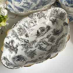 フランス伝統風景　柄⭐︎ブラック　スープ皿　食器　ラヴィエ　18世紀柄　高級強化磁器 2枚目の画像