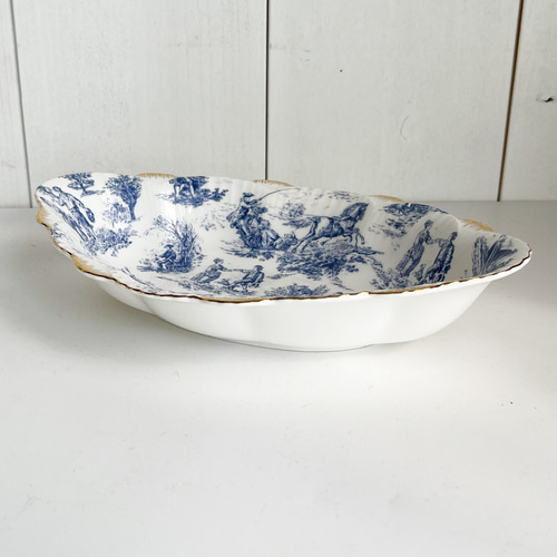 フランス伝統風景 柄⭐︎ブルー スープ皿 食器 ラヴィエ 18世紀柄 高級