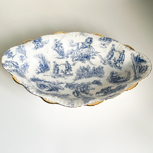 フランス伝統風景 柄⭐︎ブルー スープ皿 食器 ラヴィエ 18世紀柄 高級