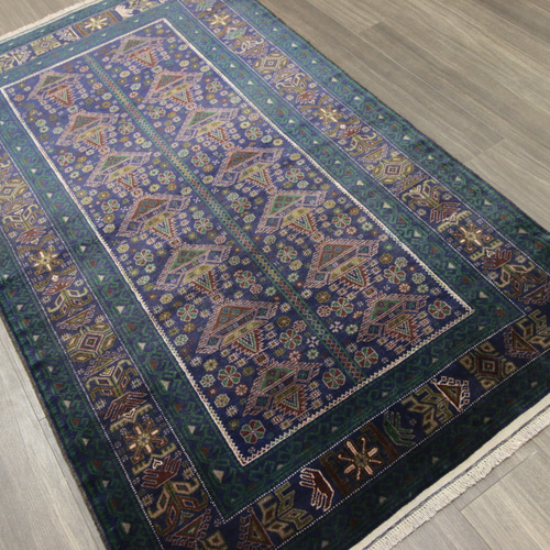 ヴィンテージラグ ペルシアンバルーチ オールド手織り絨毯 トライバル