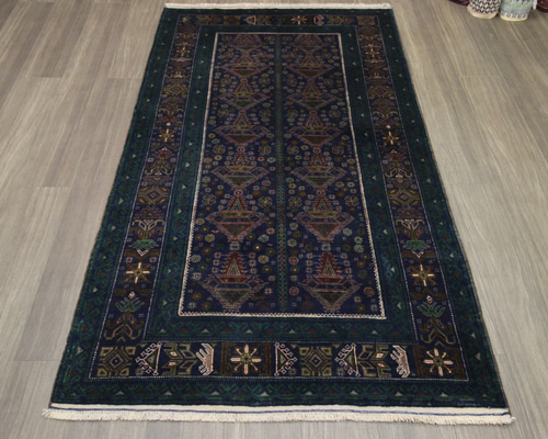 ヴィンテージラグ ペルシアンバルーチ オールド手織り絨毯 トライバル