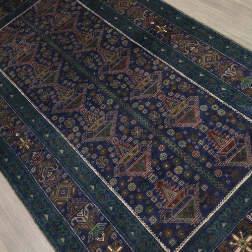 ヴィンテージラグ ペルシアンバルーチ オールド手織り絨毯 トライバル