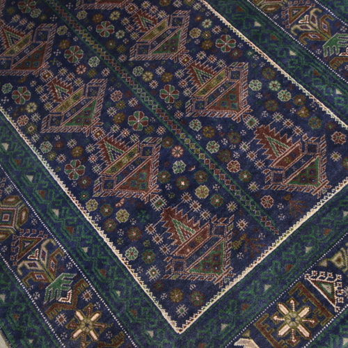 ヴィンテージラグ ペルシアンバルーチ オールド手織り絨毯 トライバル