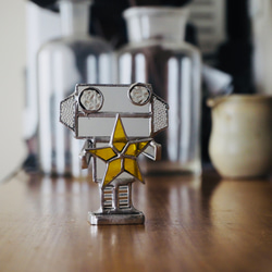 「STAR⭐︎」　stainedglass　ロボットオブジェ 1枚目の画像