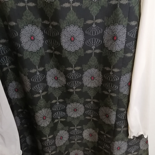 SOLD 着物リメイク ワンピース 大島紬 M〜L ワンピース さらあお