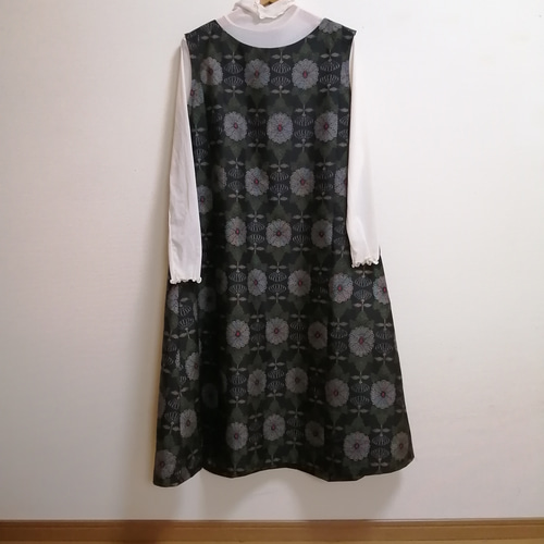 SOLD 着物リメイク ワンピース 大島紬 M〜L ワンピース さらあお SOLD 着物リメイク ワンピース 大島紬 M〜L ワンピース さらあお