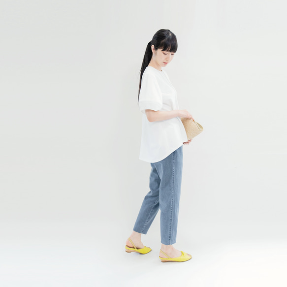 接触冷感 紫外線防止 楽なのにきちんと見える 大人の上質チュニック 2色 半袖 ●CILENE● 3枚目の画像