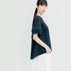 接触冷感 紫外線防止 楽なのにきちんと見える 大人の上質チュニック 2色 半袖 ●CILENE● 11枚目の画像