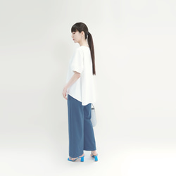 接触冷感 紫外線防止 楽なのにきちんと見える 大人の上質チュニック 2色 半袖 ●CILENE● 8枚目の画像