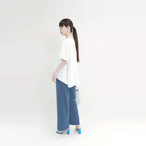 接触冷感 紫外線防止 楽なのにきちんと見える 大人の上質チュニック 2色 半袖 ●CILENE● 8枚目の画像