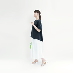 接触冷感 紫外線防止 楽なのにきちんと見える 大人の上質チュニック 2色 半袖 ●CILENE● 17枚目の画像