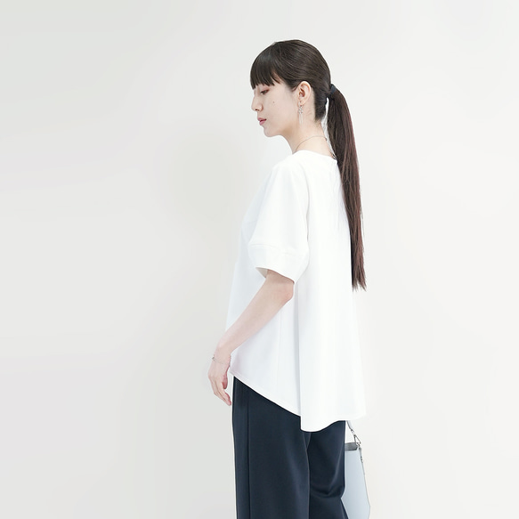 接触冷感 紫外線防止 楽なのにきちんと見える 大人の上質チュニック 2色 半袖 ●CILENE● 9枚目の画像