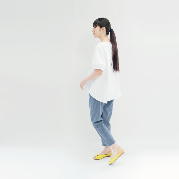 接触冷感 紫外線防止 楽なのにきちんと見える 大人の上質チュニック 2色 半袖 ●CILENE● 6枚目の画像