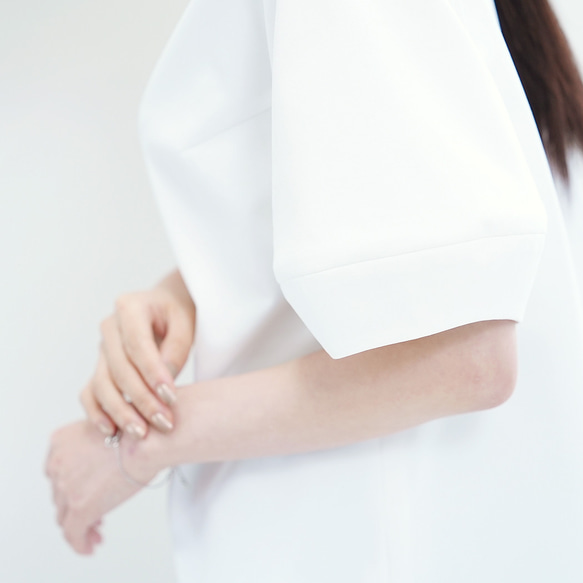 接触冷感 紫外線防止 楽なのにきちんと見える 大人の上質チュニック 2色 半袖 ●CILENE● 7枚目の画像