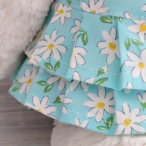 ◇花柄プリーツのワンピース*ぬいぐるみ服ジェリーキャット姫 ◇花柄プリーツのワンピース*ぬいぐるみ服ジェリーキャット姫