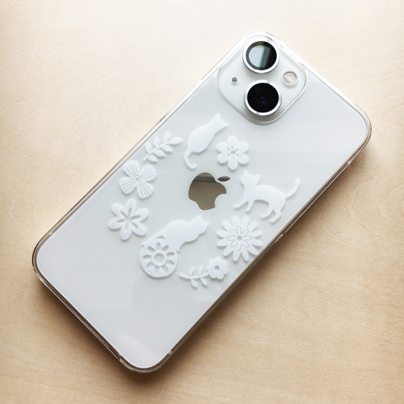 iPhone15対応 ◆ねこ◆ クリアハードケース 4枚目の画像