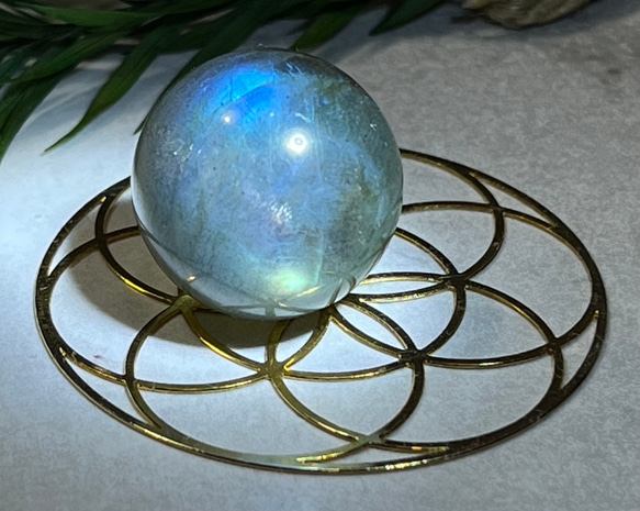 【宇宙エネルギー】虹　ラブラドライト　レインボー　タンブル　スフィア　原石 4枚目の画像