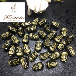 天然石彫 ☆金曜石☆財守る神獣「貔貅」（ヒキュウ）約17㎜風水 縁起物