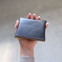 ”小さくスリム” な【M】Minimal Wallet「上質イタリアンレザー」- ブラック - 6枚目の画像