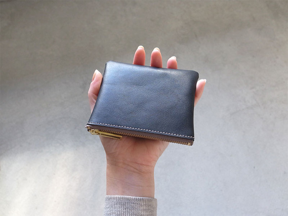 ”小さくスリム” な【M】Minimal Wallet「上質イタリアンレザー」- ブラック - 6枚目の画像