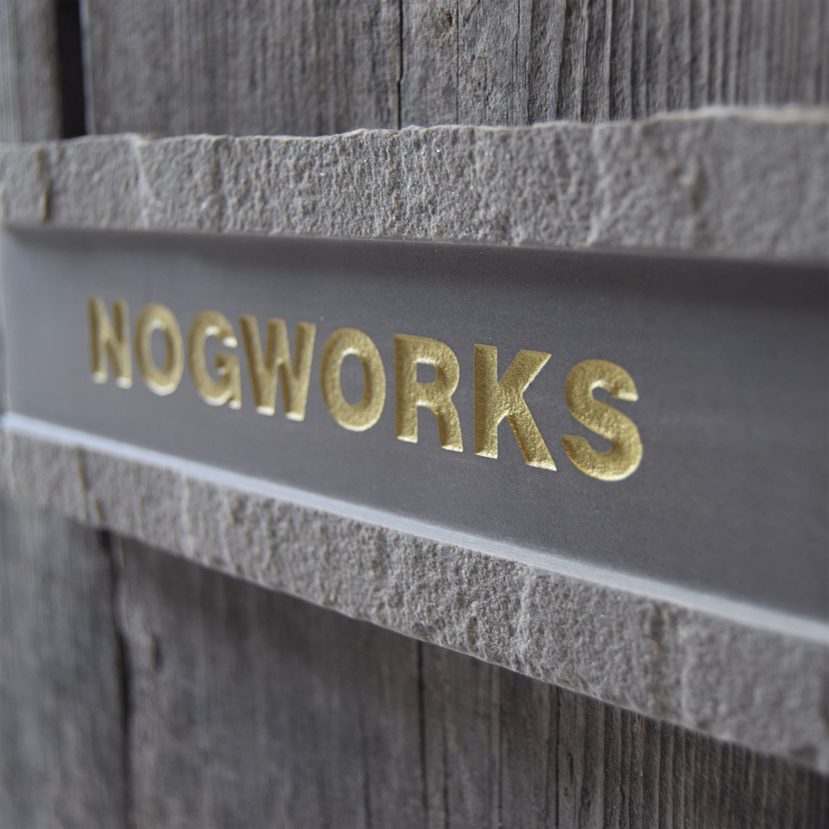 サンドストーン（グレー）表札【200㎜×70㎜】