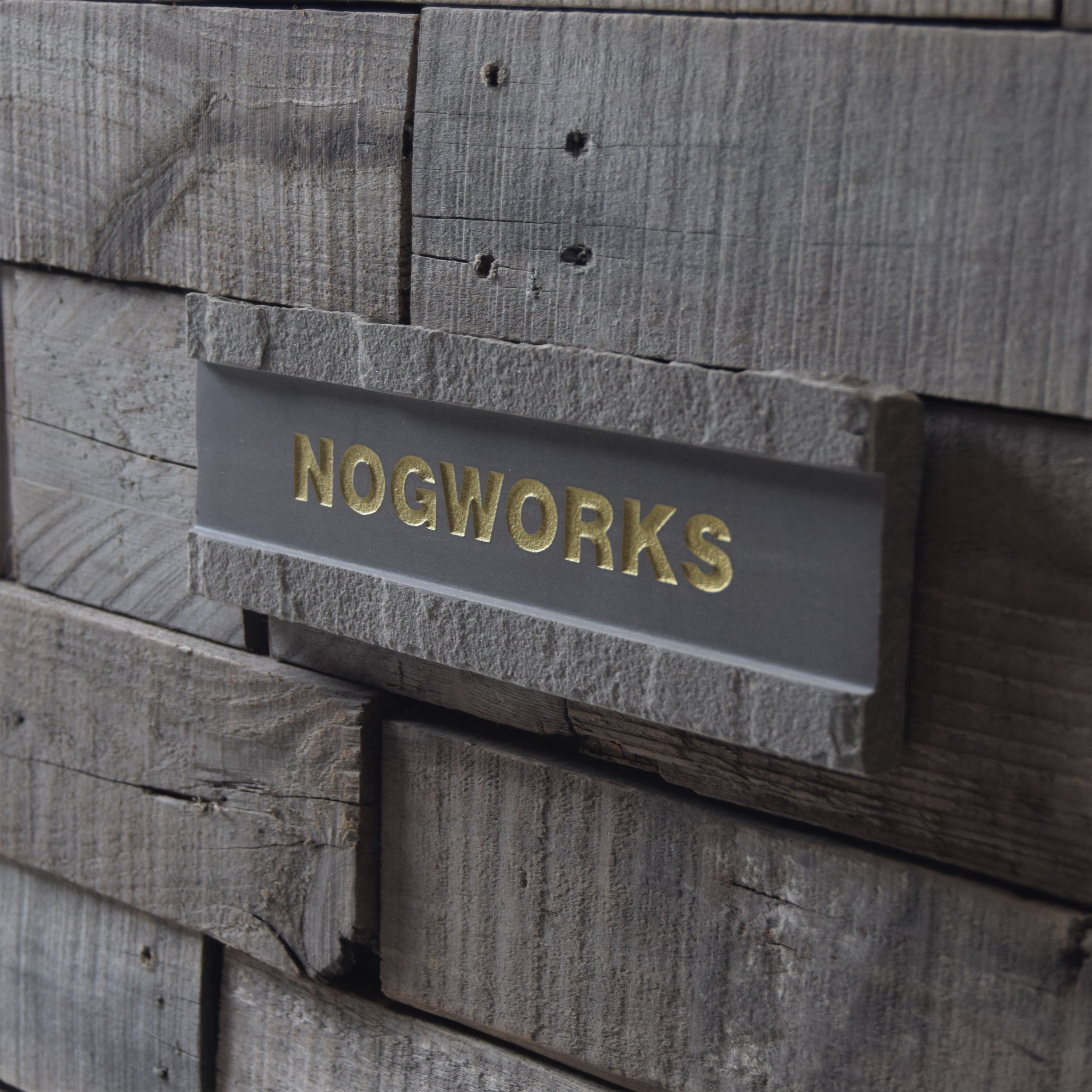 サンドストーン（グレー）表札【200㎜×70㎜】