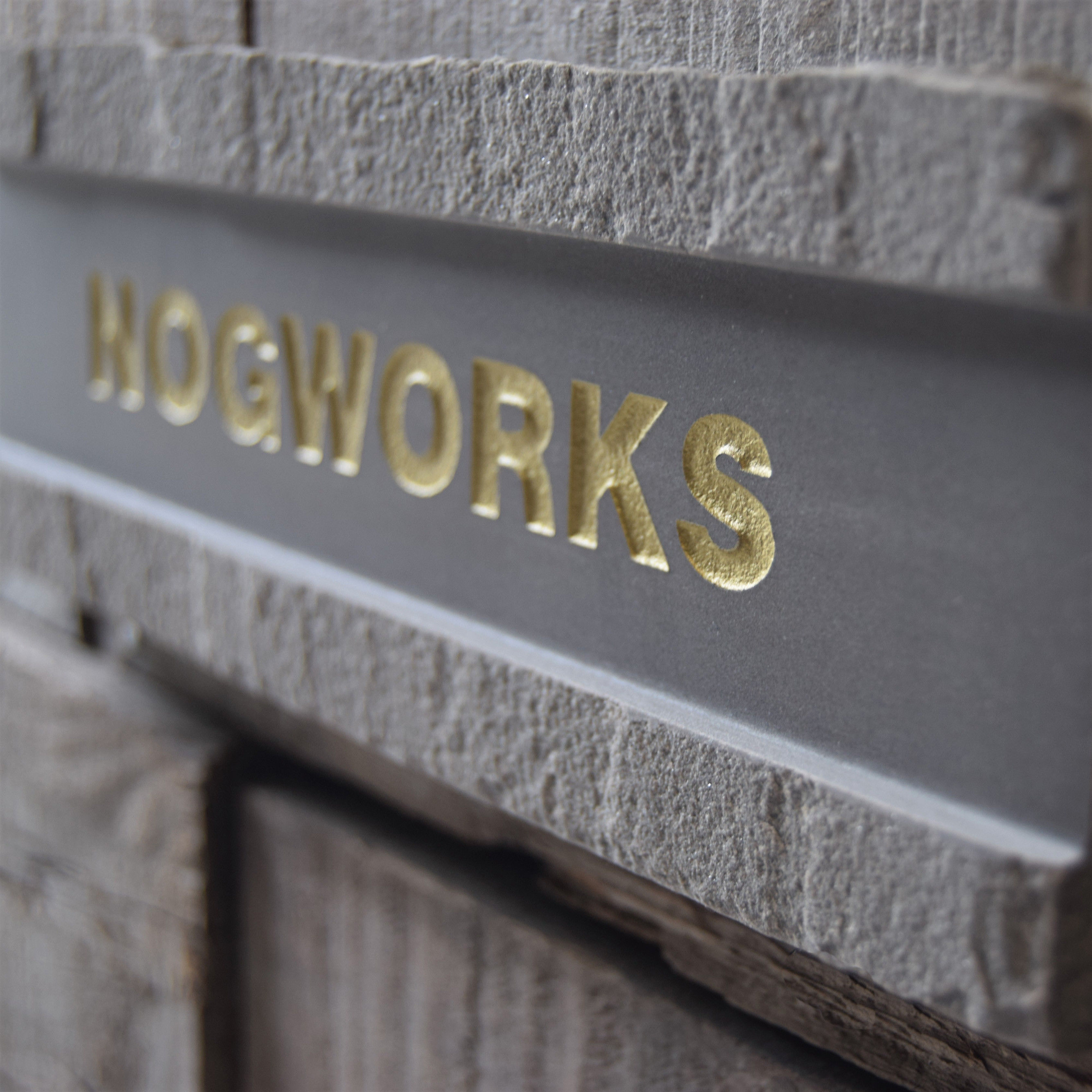 サンドストーン（グレー）表札【200㎜×70㎜】