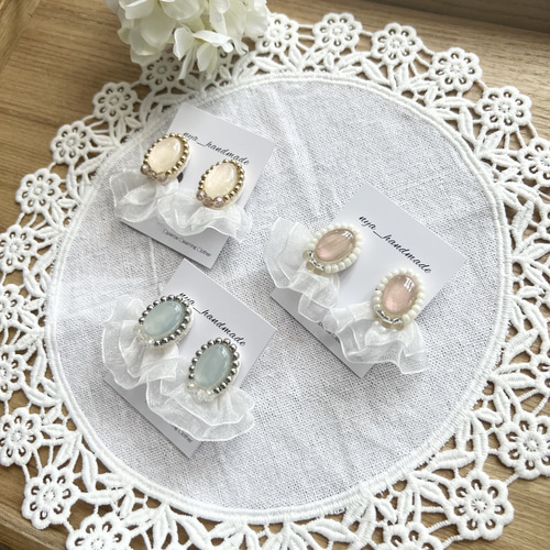 ピアス イヤリング アクセサリー 大人っぽい おしゃれ  レース ビーズ 刺繍 楽天市場】ビーズ刺繍キット 初心者 刺しゅうキット レース