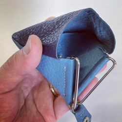 Dog ear coin case〜犬の耳の様な可愛いフォルムのコインケース〜(姫路レザー) 3枚目の画像