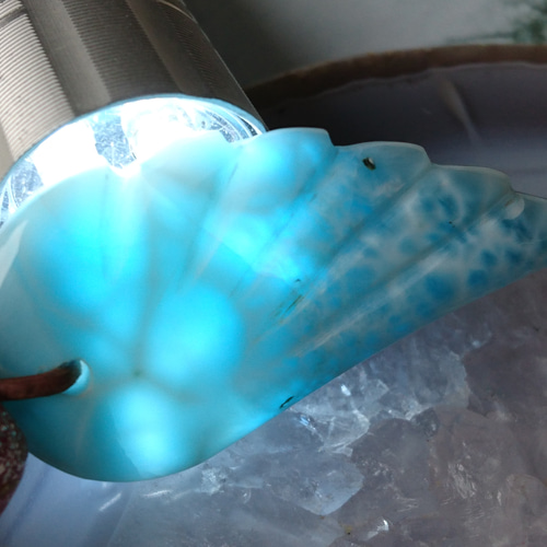 ラリマー✨ペンダント✨羽 ネックレス・ペンダント F* 通販 15975459