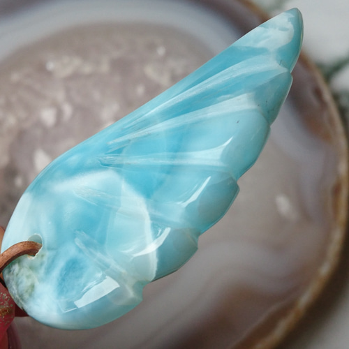 ラリマー✨ペンダント✨羽 ネックレス・ペンダント F* 通販 15975459