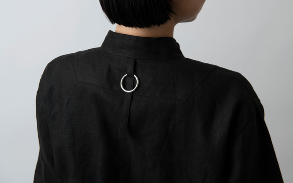 【再入荷】木間服装製作 jacket リネン black｜unisex freesize 10枚目の画像
