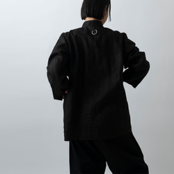 【再入荷】木間服装製作 jacket リネン black｜unisex freesize 7枚目の画像