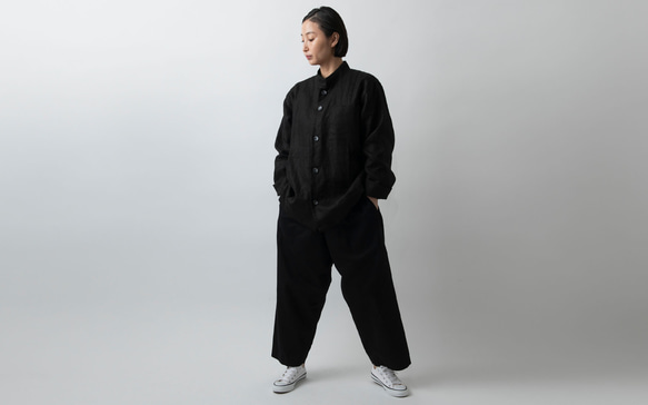 【補貨】Kima Clothes Production 夾克亞麻黑｜男女通用均碼 第4張的照片