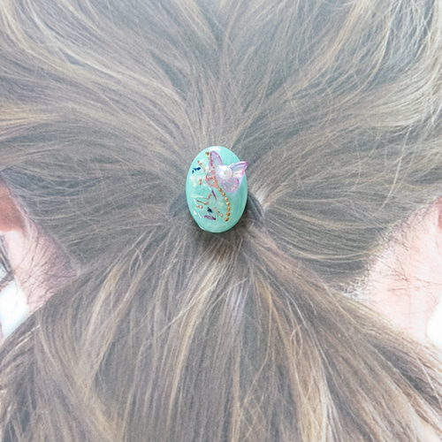 蝶とドライフラワーのビーズ☆12個 k-31 送料無料/ビーズ/ちょうちょ 