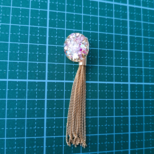 クラックシェル ミックスカラー レジンピアス ピアス（スタッド・一粒 