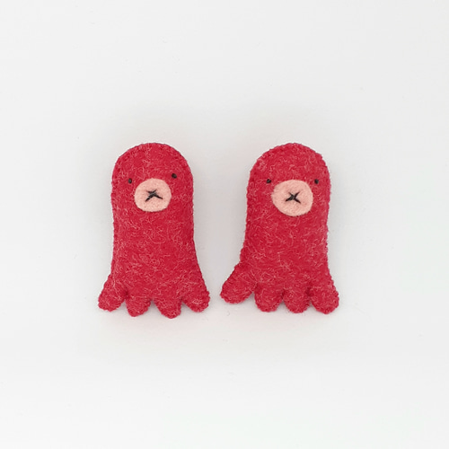 オートクチュール刺繍　たこさんウインナーブローチ オートクチュール刺繍 たこさんウインナーブローチ