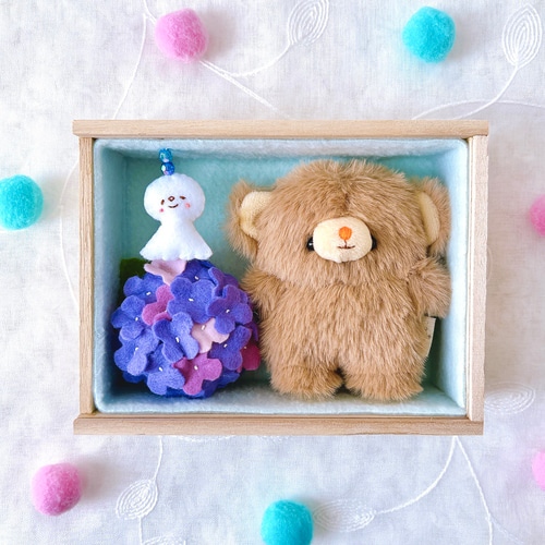 くま♡♡時々、紫陽花 ※受注制作 ぬいぐるみ くまはな。 通販｜Creema 