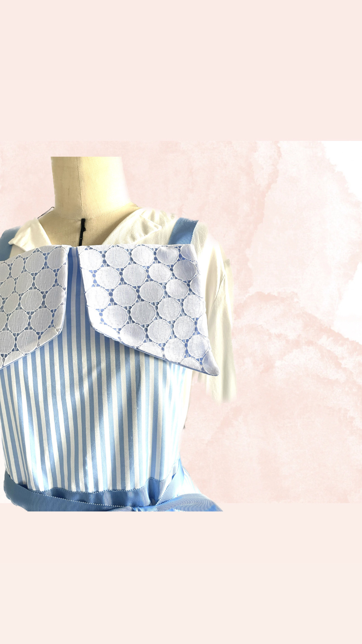 ライトブルーストライプエプロン【日常をワクワクさせるエプロンの専門店】