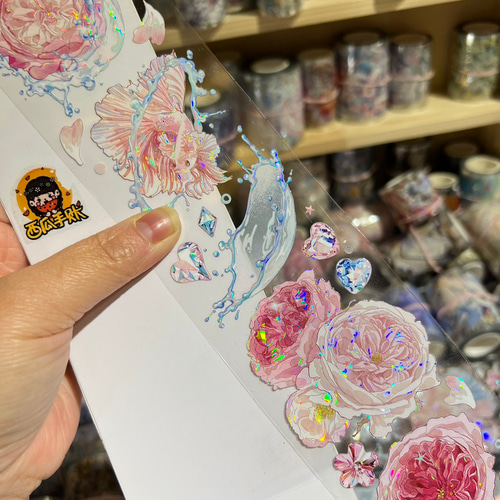 海外PETテープ 切り売り 花 水の秘密 海外マステ コラージュ 海外PETテープ 切り売り 花 水の秘密 海外マステ コラージュ