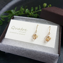 ルチルクオーツ【Rutile quartz】 キャトルピアス 1枚目の画像