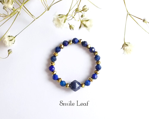 サファイア&ラピスラズリのビーズリング 指輪・リング irico