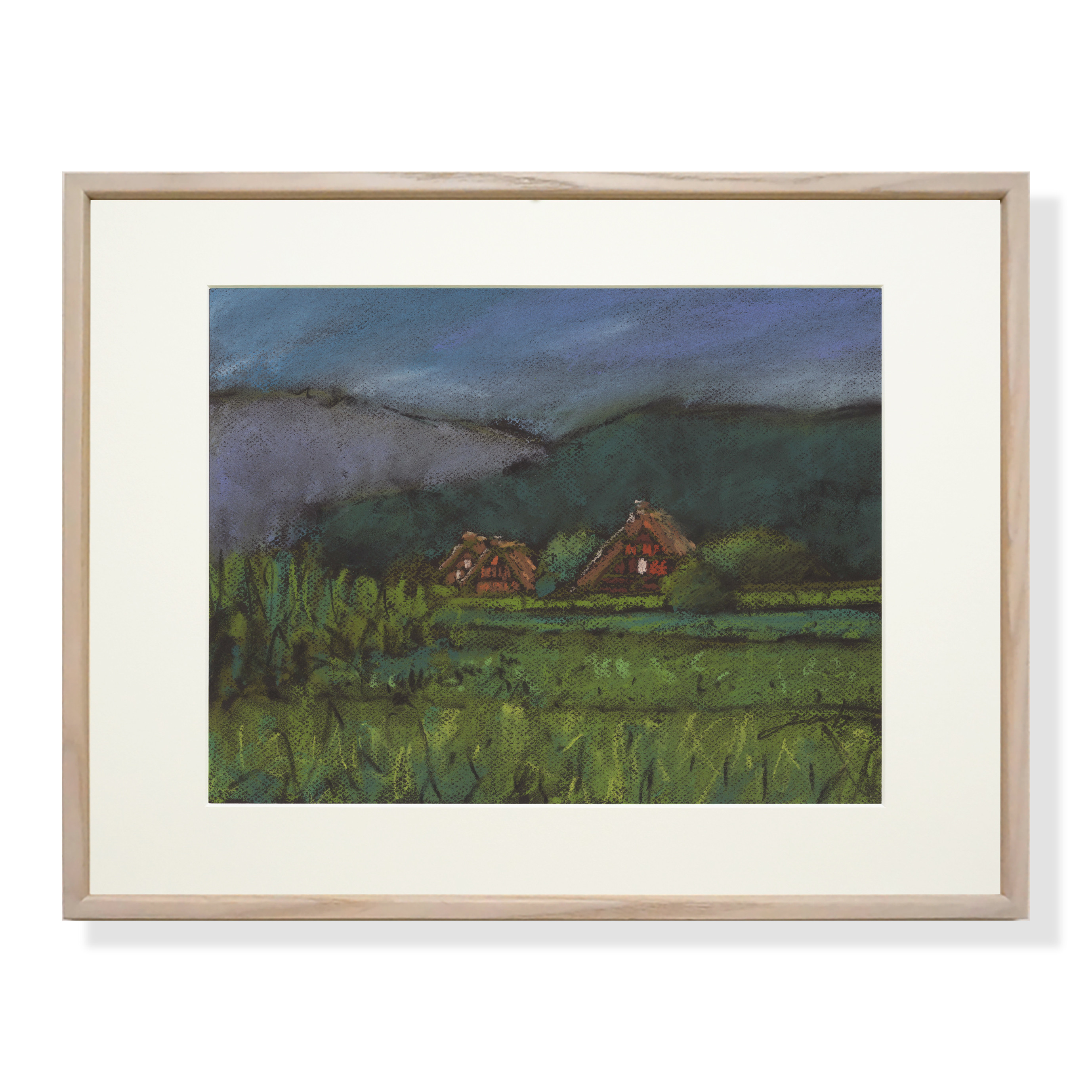 白川郷（パステル画・マット紙付き）