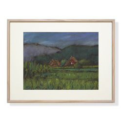 パステル画（原画）兼六園・噴水。 兼六園『日本最古の噴水』（パステル画・マット紙付き） 絵画