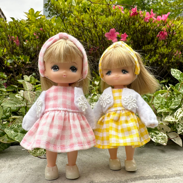 【オーダーメイド】　ミキちゃん　マキちゃん　　服　ハンドメイド　ドール服 025ミキちゃんマキちゃん ハンドメイド 服 フェルト ハロウィン