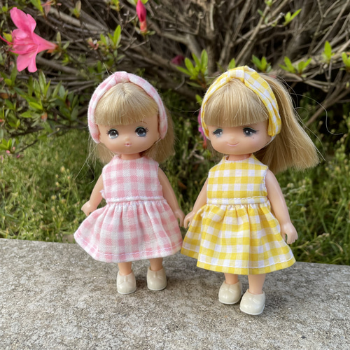 ミキちゃんマキちゃん 服&ヘアピン 4点set ハンドメイド 0000 ミキ